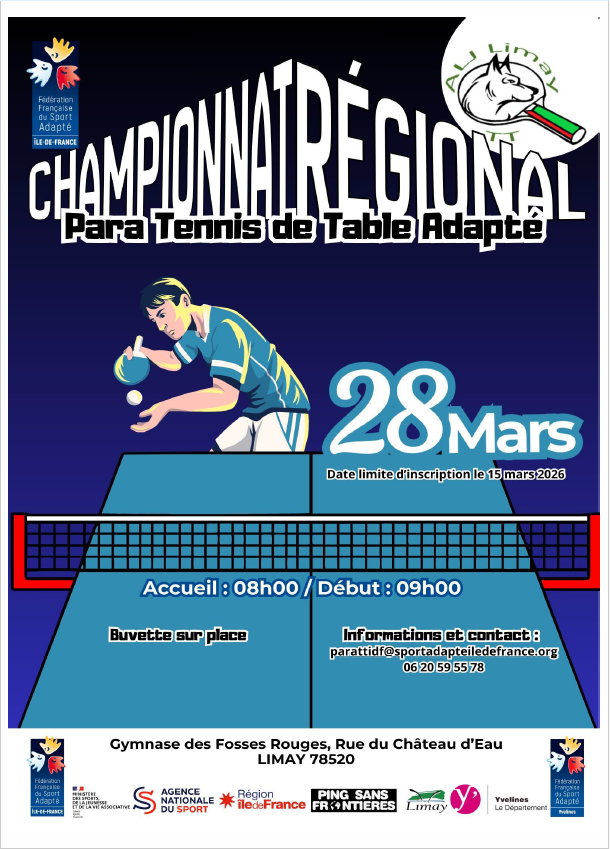Championnat regional Adulte PARA TENNIS DE TABLE ADAPTE