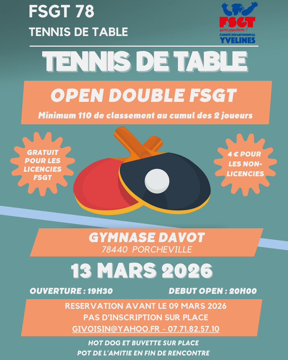 Tournoi double Porcheville