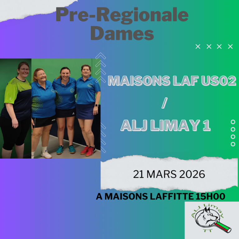 3 éme journée Pré-Régional filles phase 2 : MAISONS LAF US02		-		LIMAY 1