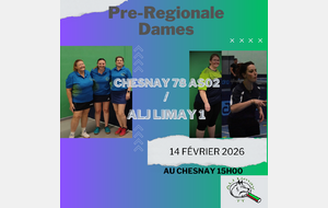 1 ére journée Pré-Régional filles phase 2 : CHESNAY 78 AS02 / LIMAY 01