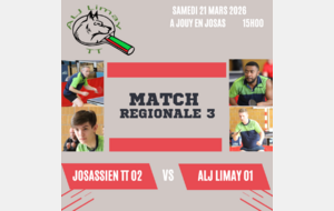 3 éme journée R3 phase 2 : JOSASSIEN TT 02		-		LIMAY 1