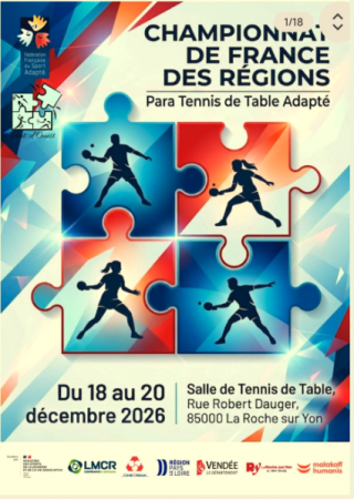 PARA TENNIS DE TABLE ADAPTÉ : Championnat de France des Régions