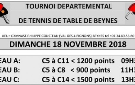 Tournoi départemental de Beynes