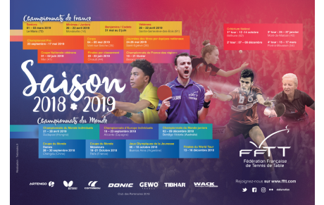 Les rendez vous de la saison 2018 - 2019